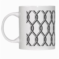 Iron Wire Black White White Mugs by Mariart