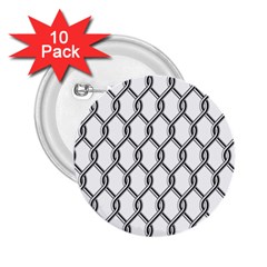 Iron Wire Black White 2 25  Buttons (10 Pack)  by Mariart