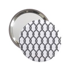 Iron Wire Black White 2 25  Handbag Mirrors by Mariart