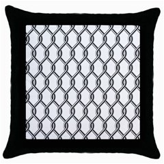 Iron Wire Black White Throw Pillow Case (black) by Mariart