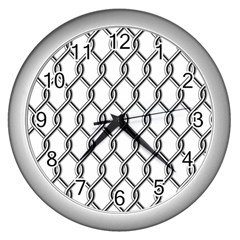 Iron Wire Black White Wall Clocks (silver)  by Mariart