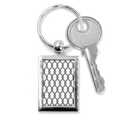 Iron Wire Black White Key Chains (rectangle) 