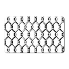 Iron Wire Black White Magnet (rectangular) by Mariart