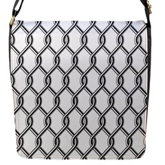 Iron Wire Black White Flap Messenger Bag (s) by Mariart