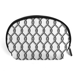 Iron Wire Black White Accessory Pouches (large)  by Mariart