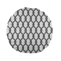 Iron Wire Black White Standard 15  Premium Flano Round Cushions by Mariart