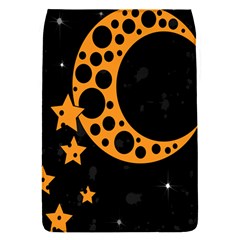 Moon Star Space Orange Black Light Night Circle Polka Flap Covers (s)  by Mariart