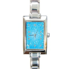 Leaf Blue Snow Circle Polka Star Rectangle Italian Charm Watch by Mariart