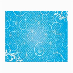 Leaf Blue Snow Circle Polka Star Small Glasses Cloth (2-side) by Mariart