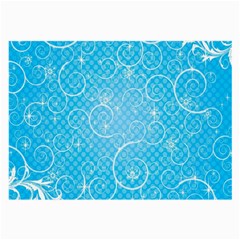 Leaf Blue Snow Circle Polka Star Large Glasses Cloth by Mariart