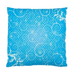 Leaf Blue Snow Circle Polka Star Standard Cushion Case (two Sides) by Mariart