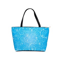 Leaf Blue Snow Circle Polka Star Shoulder Handbags by Mariart