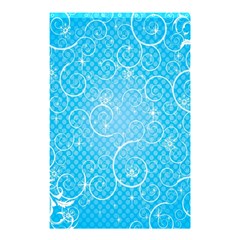 Leaf Blue Snow Circle Polka Star Shower Curtain 48  X 72  (small)  by Mariart