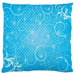 Leaf Blue Snow Circle Polka Star Large Flano Cushion Case (Two Sides) Back