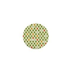 Merry Christmas Polka Dot Circle Snow Tree Green Orange Red Gray 1  Mini Buttons by Mariart