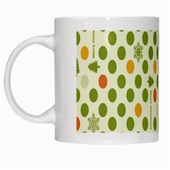 Merry Christmas Polka Dot Circle Snow Tree Green Orange Red Gray White Mugs by Mariart