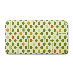 Merry Christmas Polka Dot Circle Snow Tree Green Orange Red Gray Medium Bar Mats by Mariart