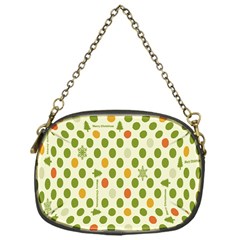 Merry Christmas Polka Dot Circle Snow Tree Green Orange Red Gray Chain Purses (one Side)  by Mariart