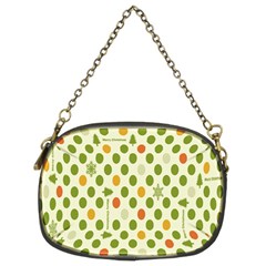 Merry Christmas Polka Dot Circle Snow Tree Green Orange Red Gray Chain Purses (two Sides)  by Mariart