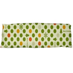 Merry Christmas Polka Dot Circle Snow Tree Green Orange Red Gray Body Pillow Case (dakimakura)