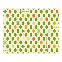 Merry Christmas Polka Dot Circle Snow Tree Green Orange Red Gray Double Sided Flano Blanket (large)  by Mariart