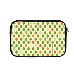 Merry Christmas Polka Dot Circle Snow Tree Green Orange Red Gray Apple Macbook Pro 13  Zipper Case by Mariart