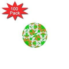 Graphic Floral Seamless Pattern Mosaic 1  Mini Buttons (100 Pack)  by dflcprints