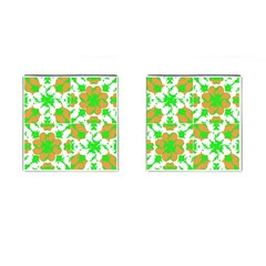 Graphic Floral Seamless Pattern Mosaic Cufflinks (square) by dflcprints