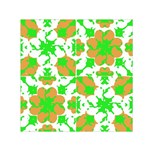 Graphic Floral Seamless Pattern Mosaic Small Satin Scarf (Square)  Front