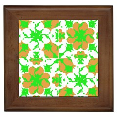 Graphic Floral Seamless Pattern Mosaic Framed Tiles by dflcprints