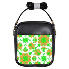 Graphic Floral Seamless Pattern Mosaic Girls Sling Bags by dflcprints