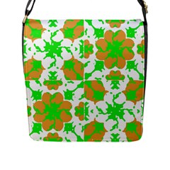 Graphic Floral Seamless Pattern Mosaic Flap Messenger Bag (l)  by dflcprints