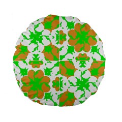 Graphic Floral Seamless Pattern Mosaic Standard 15  Premium Flano Round Cushions by dflcprints