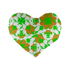 Graphic Floral Seamless Pattern Mosaic Standard 16  Premium Flano Heart Shape Cushions by dflcprints