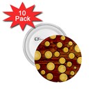 Wood and gold 1.75  Buttons (10 pack) Front