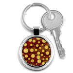 Wood and gold Key Chains (Round)  Front