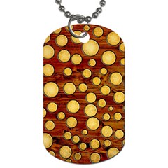 Wood And Gold Dog Tag (two Sides)