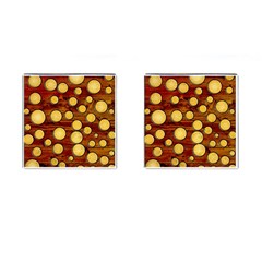 Wood And Gold Cufflinks (square)