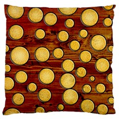 Wood And Gold Standard Flano Cushion Case (two Sides)