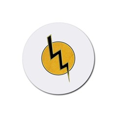 Lightning Bolt Rubber Round Coaster (4 Pack) 