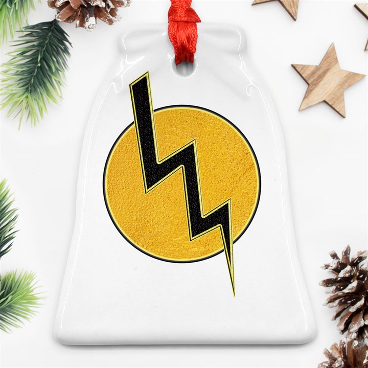 Lightning bolt Bell Ornament (Two Sides)