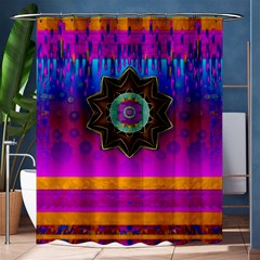 Air And Stars Global With Some Guitars Pop Art Shower Curtain 60  X 72  (medium)  by pepitasart