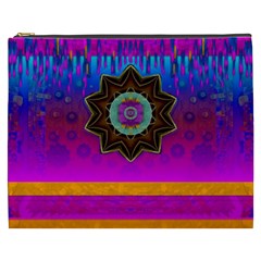 Air And Stars Global With Some Guitars Pop Art Cosmetic Bag (xxxl)  by pepitasart