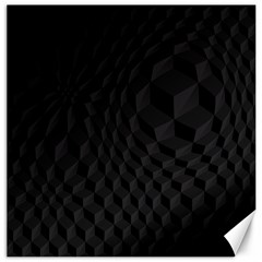 Black Pattern Dark Texture Background Canvas 12  X 12   by Nexatart