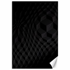 Black Pattern Dark Texture Background Canvas 12  X 18   by Nexatart