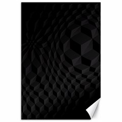 Black Pattern Dark Texture Background Canvas 20  X 30   by Nexatart