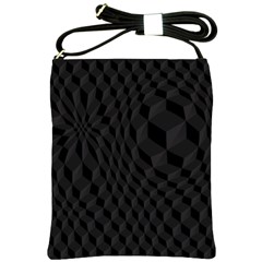 Black Pattern Dark Texture Background Shoulder Sling Bags by Nexatart