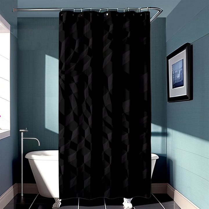 Black Pattern Dark Texture Background Shower Curtain 36  x 72  (Stall) 