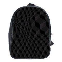 Black Pattern Dark Texture Background School Bags (xl)  by Nexatart