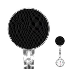 Black Pattern Dark Texture Background Stainless Steel Nurses Watch by Nexatart